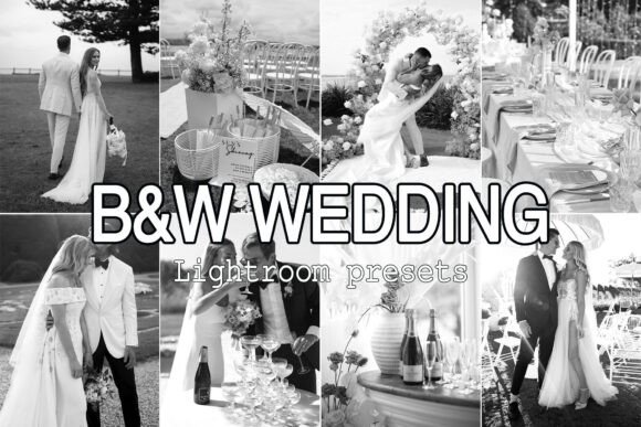 Download 18 Black White Wedding Lightroom Presets - Premium Resources